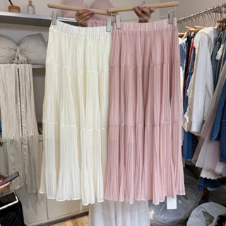  DT51 sẵn CHÂN VÁY VOAN DÁNG DÀI DẬP LY BA TẦNG 2 LỚP QC PHONG CÁCH TIỂU THƯ 