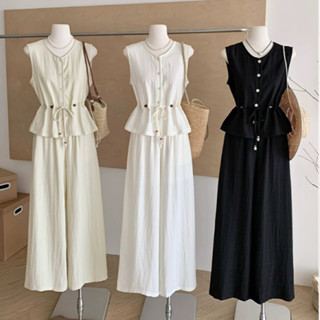 [Hoa Hồng 15%]SÉT Bộ Đồ Nữ Cao Cấp Thiết Kế Áo Sát Nách Kèm Đai mix quần Dài Suông đi chơi mùa hè-MIX2