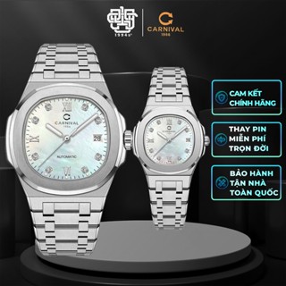 Đồng Hồ Cặp Carnival 8160G-VT-TK & 8160L-VT-T Xà Cừ Trắng Hàng Chính Hãng