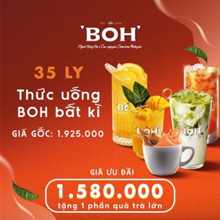 Voucher 35 Ly Thức uống BOH bất kỳ - Voucher for 35 Cups of any BOH Drink