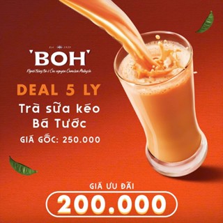 Voucher 5 Ly Trà sữa kéo Bá Tước - Voucher for 5 Cups of Earl Grey Milk Tea