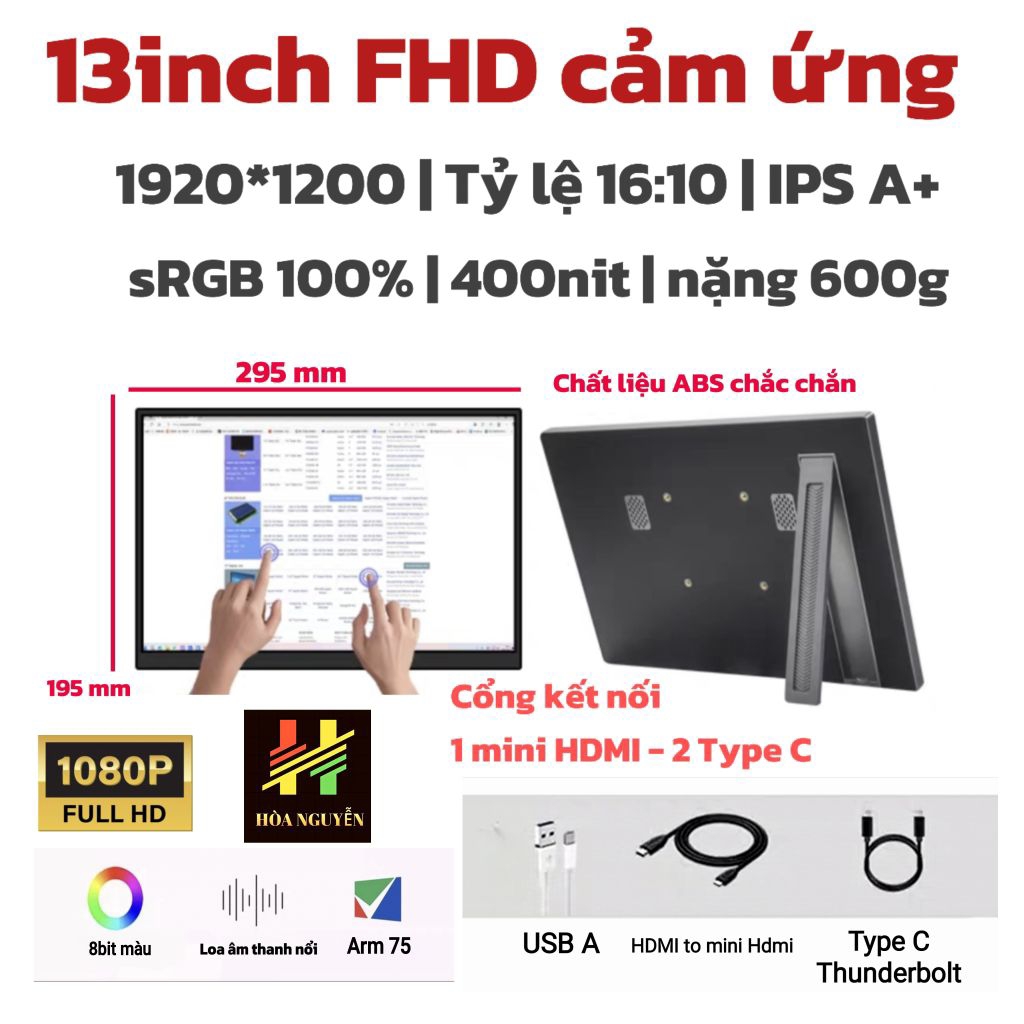 ( Hỏa tốc HCM rẻ nhất) Màn di động BOE 14inch cảm ứng FHD 60hz BẢO HÀNH 2 THÁNG | BigBuy360 - bigbuy360.vn
