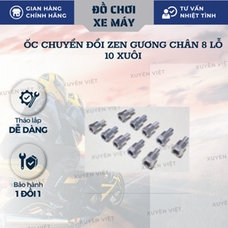 Ốc chuyển đổi zen gương chân 8 lỗ 10 xuôi(giá 1 ốc) - Xuyên Việt