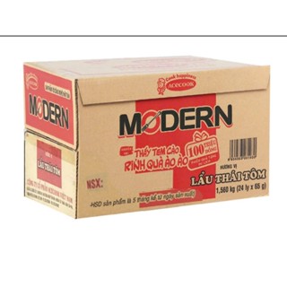 Thùng 24 Mì Modern Lẩu Thái Tôm Ly 65g