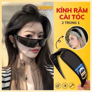 Kính râm băng đô cài tóc chống uv đi đường thời trang phong cách mắt kính mát bờm tóc cài đầu đi biển cá tính T10