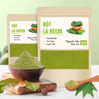 Bột lá neem nguyên chất 100g, bột lá nem kháng khuẩn, dưỡng da, mờ thâm sạm