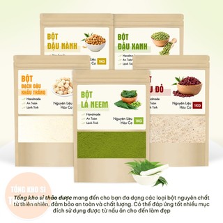 Bột lá neem nguyên chất 100g, bột lá nem kháng khuẩn, dưỡng da, mờ thâm sạm