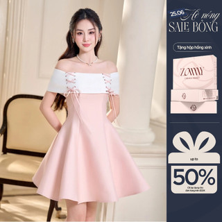  ZAMYSHOP - Váy TK Tafta trễ vai đan dây oze váy sang chảnh nữ váy xinh đi tiệc đầm slay ăn cưới 