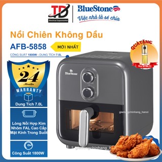 Nồi Chiên Không Dầu Bluestone AFB-5858, Giỏ Chiên Kính 7.0Lít - 1800W, Núm Cơ Dễ Sử Dụng, Hàng Chính Hãng