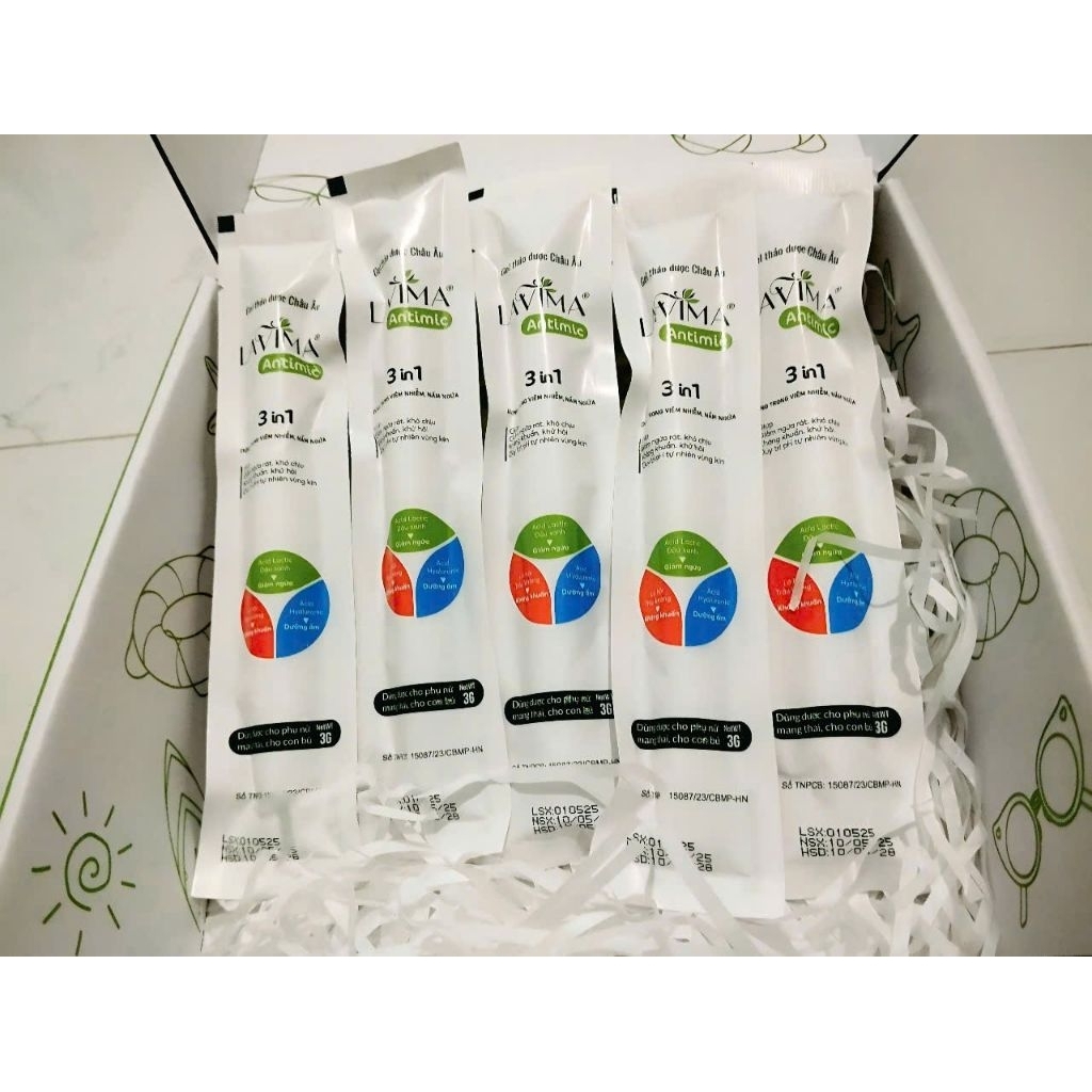 Combo 5 Gel phụ khoa thảo dược giảm viêm nấm ngứa Lavima Antimic