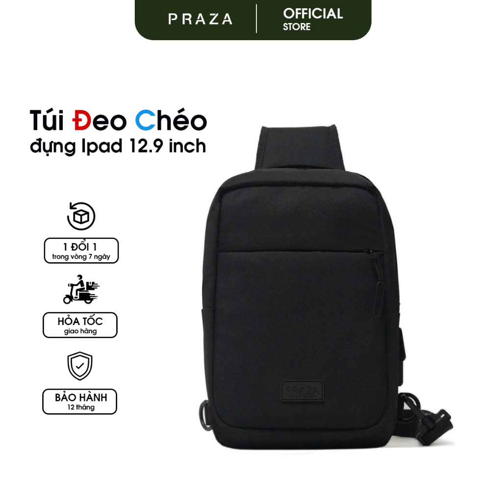 Túi Đeo Chéo Size Lớn Đựng Vừa Ipad 12 inch PRAZA DC112