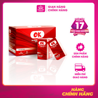   Chính Hãng  Bao Cao Su Không Mùi OK Original Hộp 144 Cái - Pack 12 