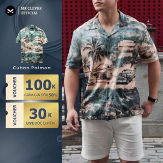 Áo Sơ Mi nam Palmo MKCLEVER Chất lụa mềm mịn, thoáng mát, chống nhăn, form rộng mặc hằng ngày