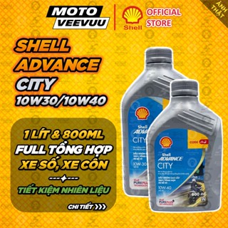 [MTVV] Dầu nhớt tổng hợp cho xe số, côn tay Shell Advance City API SP Sản xuất tại Thái Lan