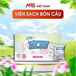 Viên Sạch Bồn Cầu Hoa Anh Đào Super Clean, Viên Tẩy Sạch Bồn Cầu khuẩn thơm mát làm sạch mảng bám