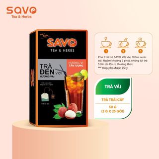 SAVO TRÀ TÚI LỌC - VỊ VẢI (Hộp 25 túi)