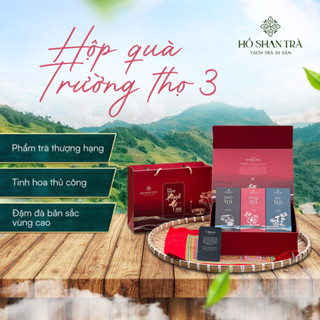   Tặng nước pha trà  Set quà Trà Trường Thọ mừng Tết gồm Lục Trà Hồng trà Bạch trà Cổ Thụ 300 năm Phình Hồ 