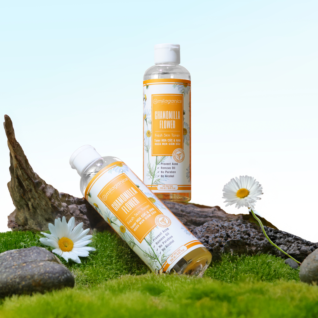 [MUA 1 TẶNG 1] Toner Hoa Cúc & AHA 5% MILAGANICS Nước Hoa Hồng Ngừa Mụn, Cấp Ẩm Cho Da Mụn | BigBuy360 - bigbuy360.vn
