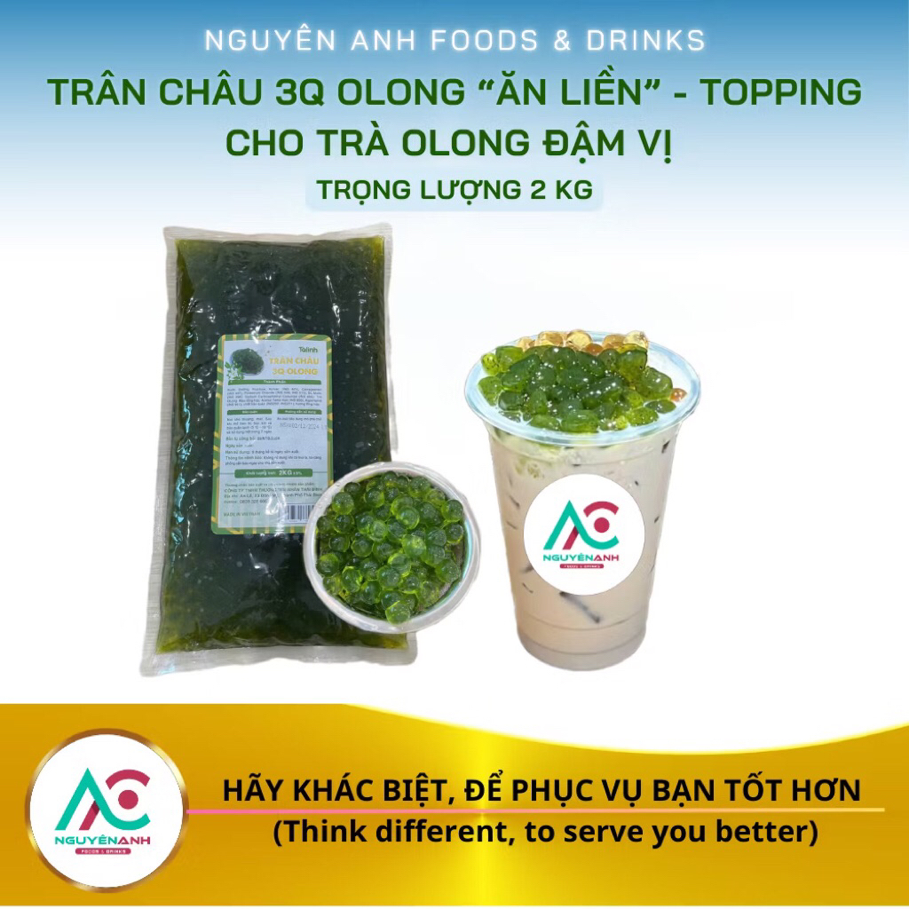 Trân Châu OLONG 3Q Tài Linh Gói 2kg - Linh Hồn Mới Cho Món Trà Sữa Olong đậm vị