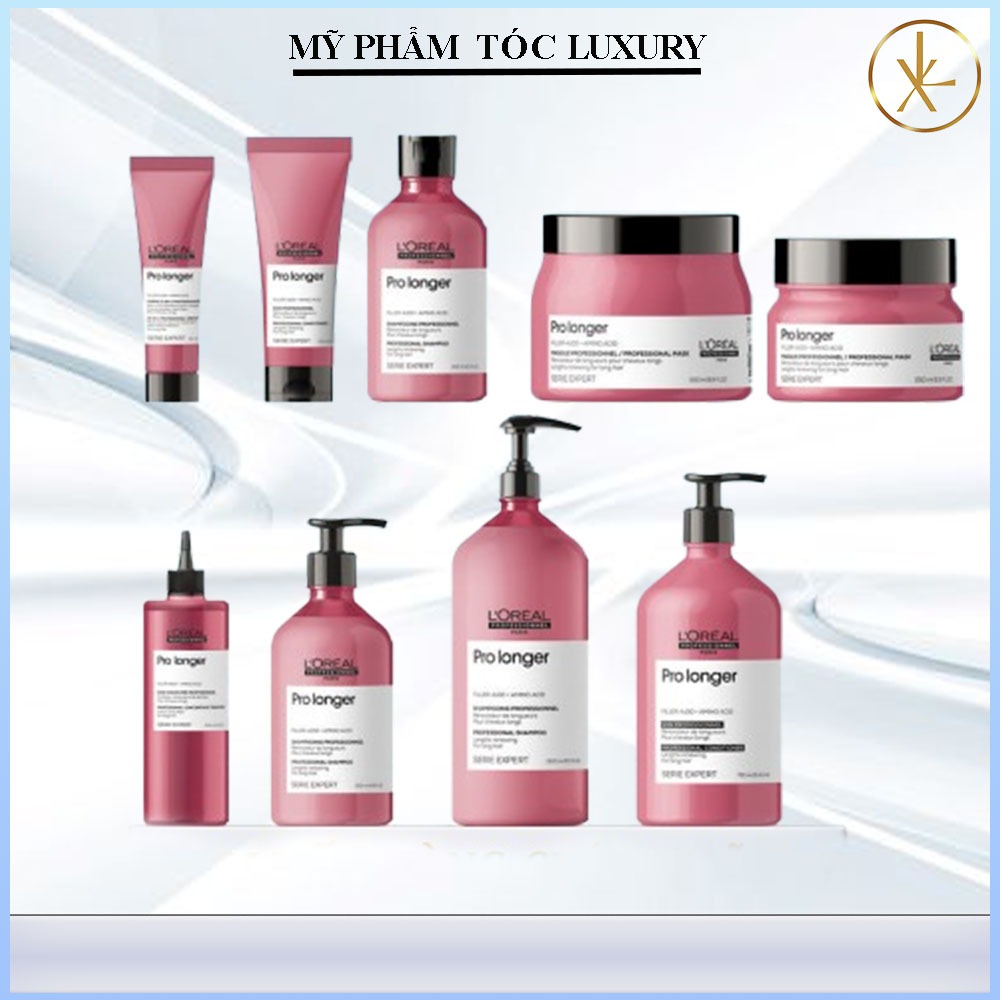 Dầu gội,Dầu xả,Dầu hấp giúp tóc chắc khỏe, giảm đứt gãy và dài hơn Loreal Pro Longer full size