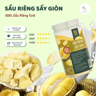 Sầu riêng sấy giòn organic Khóm Store hũ 160g mua lẻ giá sỉ x trái cây sấy x hoa quả sấy