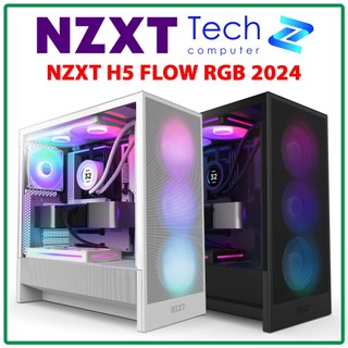 Vỏ Case NZXT H5 FLOW RGB (2024) – ALL Trắng / Đen