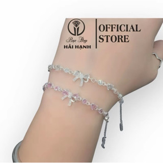 lắc tay nơ phối đá bạc ta tinh tế nhẹ nhàng cho nữ Bac__Đep_Hai_Hanh