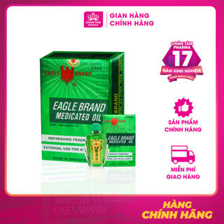 [Chính Hãng Singapore] Lốc 12 Chai - Dầu Gió Xanh Con Ó Eagle Brand Chính Hãng Singapore