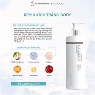 (ĐMN) Usolab Bio Tone Up Whitening Body Mask Kem ủ trắng da toàn thân chống nắng bật tone ngay lần đầu sử dụng