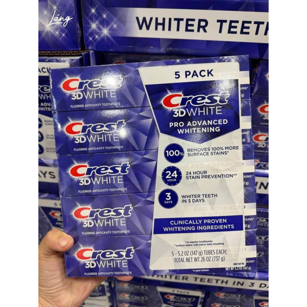 KEM ĐÁNH RĂNG CREST 3D WHITE ADVANCED 147gr USA