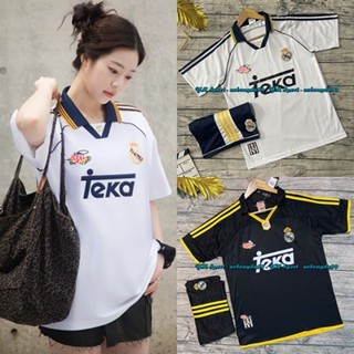 Quần Áo Bóng Đá CLB Real Trắng RETRO 2001 - Chuẩn Mẫu Thi Đấu 99%- Vải Thái