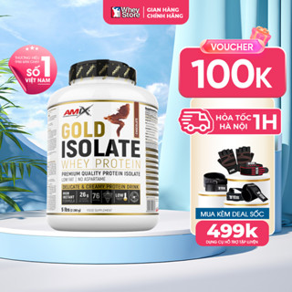Sữa Tăng Cơ Cao Cấp Amix Gold Isolate Whey Protein 5lbs (2.28kg ) Chính Hãng