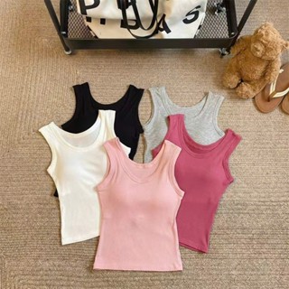  Áo 3 lỗ nữ áo cotton nữ sát nách dáng ôm body vải thun gân CÓ MÚT co giãn tốt màu đen trắng hồng xám- Ruby design 