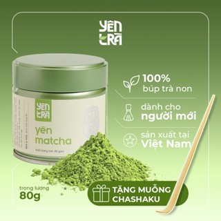 Bột matcha trà xanh Premium Grade hộp thiếc cao cấp 80g | Bột matcha nguyên chất pha latte | Yên Trà