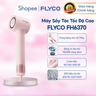  Máy Sấy Tóc Siêu Tốc Flyco FH6370 Sức Gió Siêu Bão Mang Theo 200tr Anion Kết Hợp Công Nghệ Sấy Lạnh 