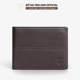 Ví nam thiết kế thời thượng TÂM ANH, Bóp nam da bò thật cao cấp nhỏ gọn dáng đứng VNTAN-31N