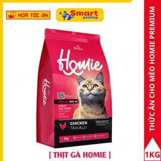 Thức Ăn Cho Mèo HOMIE Premium Vị Thịt Gà Dành Cho Mèo Trưởng Thành Túi 1Kg