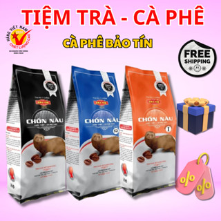 (Combo 3 Túi) Cà Phê Chồn Nâu Bảo Tín Mỗi Gói 500g, Gu Đậm Đen Mạnh Đắng Béo Thơm
