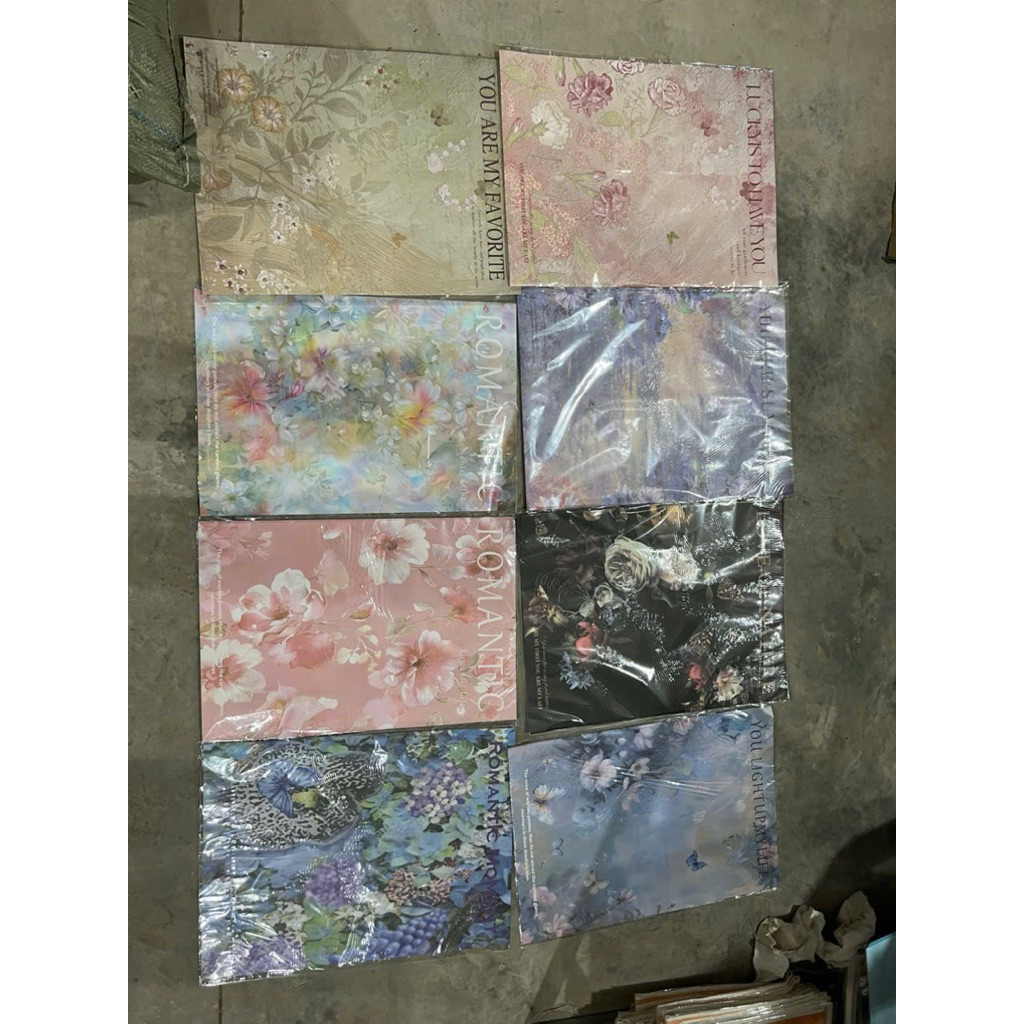 Giấy gói hoa sơn dầu hoạ tiết in hoa 38x50cm
