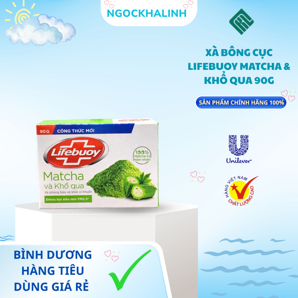 Xà bông cục Lifebuoy Matcha & khổ qua 90g
