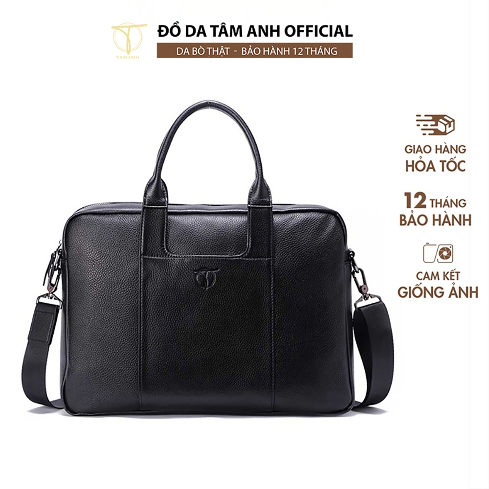Túi xách nam kiểu dáng Briefcase thời trang TÂM ANH, Túi đeo chéo da bò thật cao cấp TTA918310106-D
