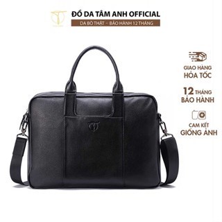 Túi xách nam kiểu dáng Briefcase thời trang TÂM ANH, Túi đeo chéo da bò thật cao cấp TTA918310106-D