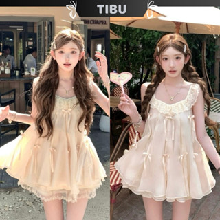 Áo Babydoll Viền Ren Đính Nơ TIBU Đầm Kiểu Nữ Dáng Đài Xoè Tầng Tiểu Thư Dễ Thương Đi Chơi Dạo Phố Đáng Yêu AB507