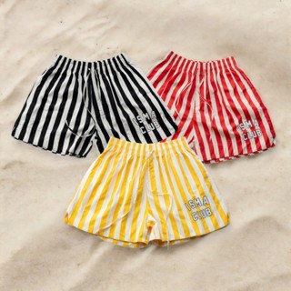 Quần Short Sọc Đi Biển INSOMNIA Ống To Trên Gối Unisex - PS018