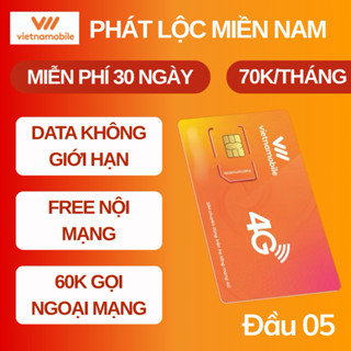 Sim Vietnamobile 4G Phát Lộc 6GB/Ngày - Miễn phí gọi nội mạng - Sẵn tháng đầu