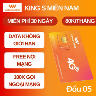 Sim Vietnamobile 4G King - Phát Lộc . Dùng 19 Tỉnh Miền Nam