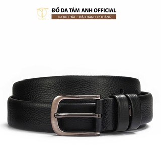Thắt lưng nam mặt khoá xỏ kim trẻ trung TÂM ANH, dây lưng nam da bò thật cao cấp bền đẹp tiện dụng D310-202313