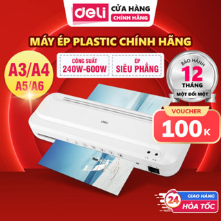 [VOUCHER100K] Máy Ép Plastic Chính Hãng DELI - Máy Ép Nhiệt, Cán Màng Ảnh Công Suất Cao  An Toàn Dễ Sử Dụng