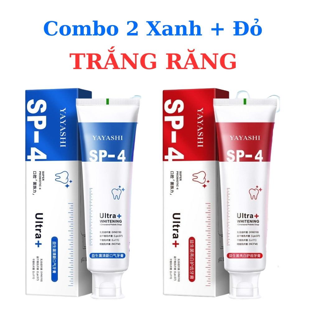  Combo 2 Kem Đánh Răng Yayashi Loại Bỏ Mảng Bám Ố Vàng Nâng Tone Răng Giảm Ê Buốt Chân Răng 