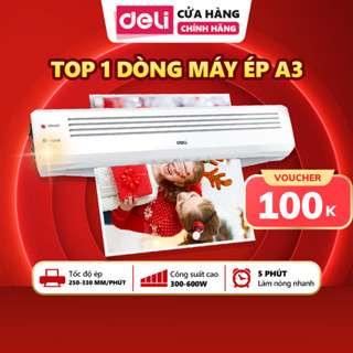 [VOUCHER100K] Máy Ép Plastic DELI Chính Hãng - Khổ Ép A3 A4 - Máy Ép Nhiệt Nhựa Nhỏ Gọn - Máy Cán Màng Ảnh, Poster